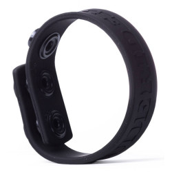 Rude Rider Cockring silicone 3 Snaps Noir